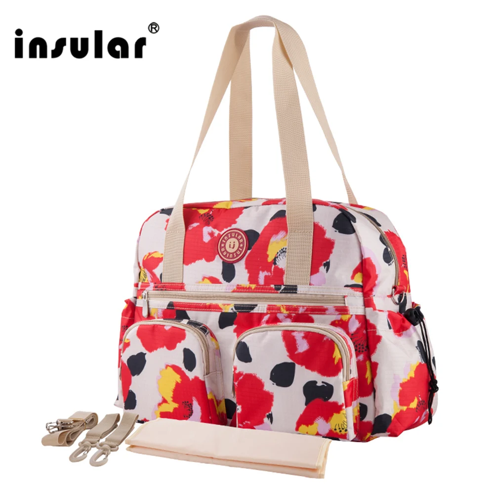 

Insular Baby Nappy Bags Diaper Bag Mother Shoulder Bag Fashion High Quality Maternity Mummy Handbag Waterproof Baby Stroller Bag