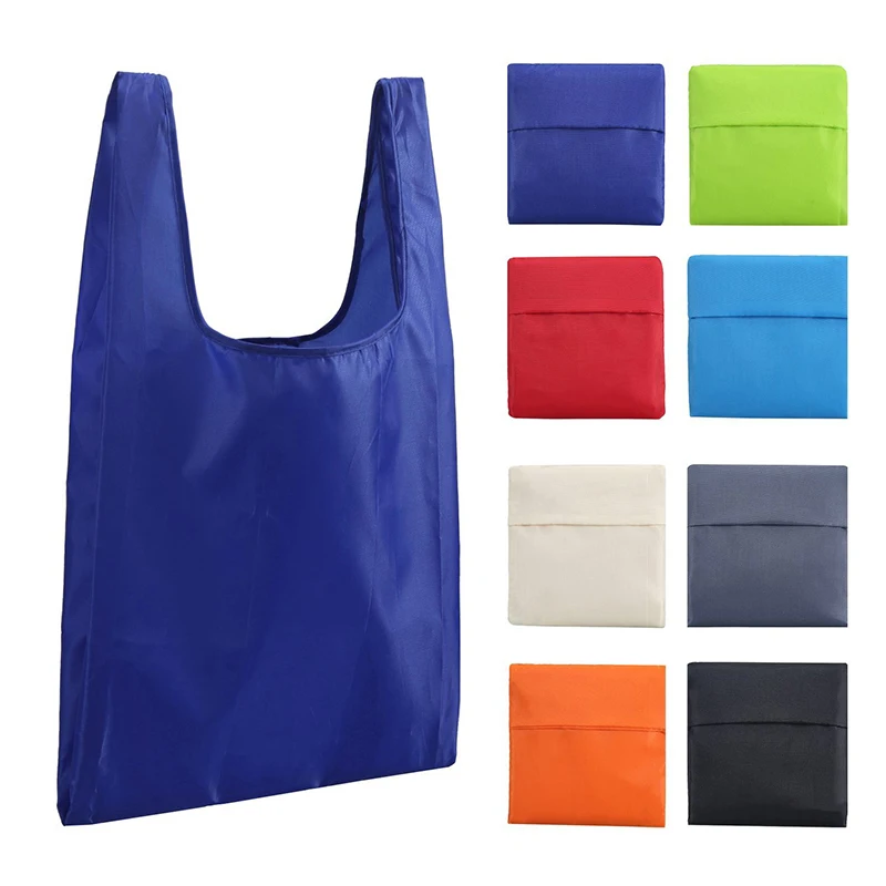 1Pack Reusable Bags Grocery Tote Foldable into Attached Pouch, Ripstop