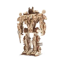 Креативные поделки из дерева, деревянные строительные блоки для снятия стресса, 3D робот, серия, хобби, игрушки для детей и взрослых, gundam