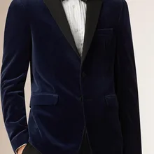 Для мужчин бархат; Размер s; блейзеры индивидуальный заказ Slim Fit Темно-синие мужской бархатный костюм, сделанный на заказ бархатные блейзеры для мужчин, Для мужчин бархат; Размер s;: костюмы, пиджаки