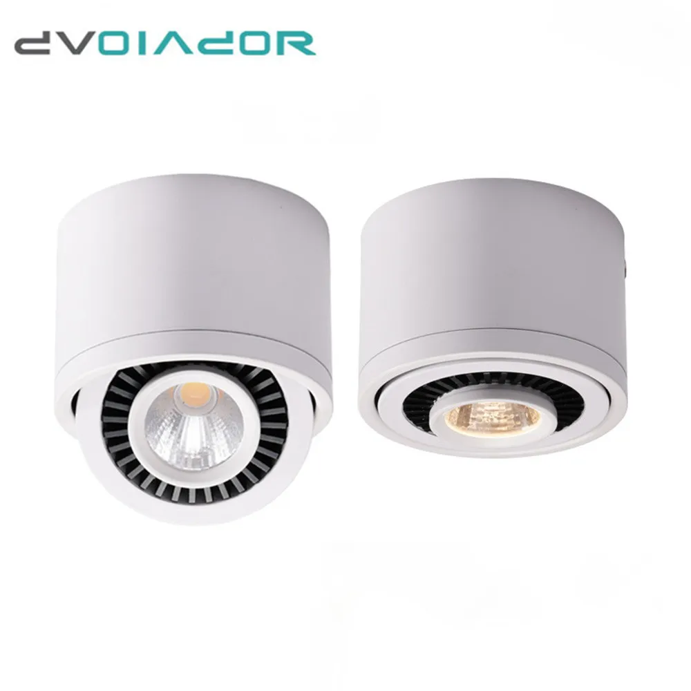 Us 5 78 41 Off Dvolador Dimmable Led Spot Light Ceiling Lamp 15w 9w 7w 5w 360 Degree Rotating Surface Mounted Led Cob Downlight With Led Driver In