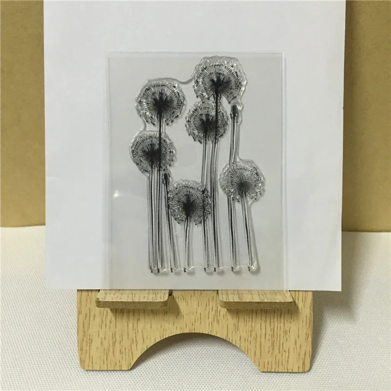 

New arrival "dandelion flowers" design scrapbooking clear stamps christmas gift for DIY paper card kids photo album FF-011