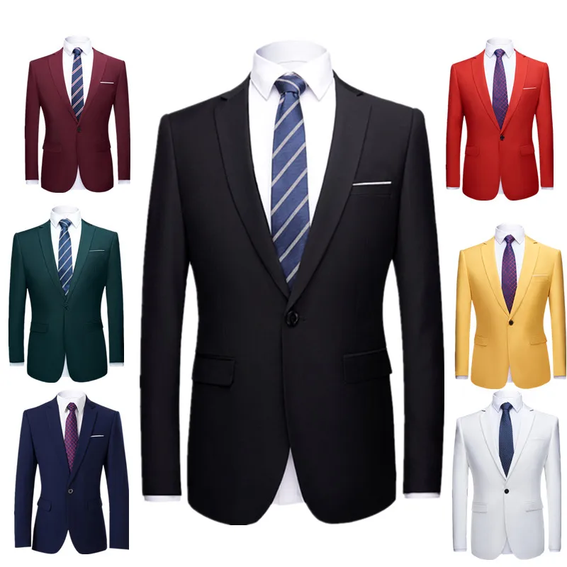 

customMen's business casual suit jacket, self-cultivation, large-size professional tooling, large-size groom's