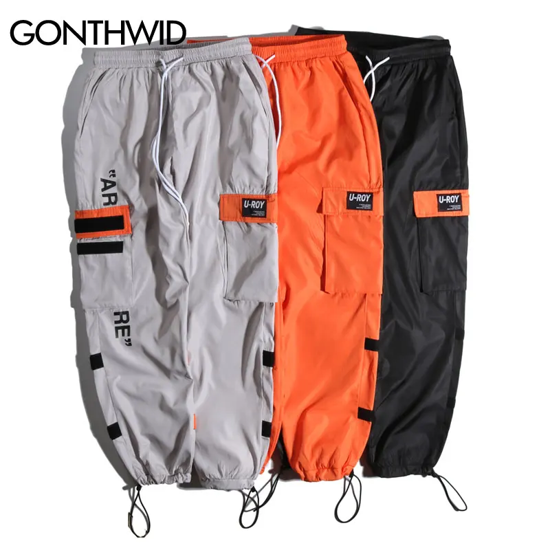 Men's Side Pockets Cargo Harem Pants 2018 Hip Hop Casual Male Tatical Joggers Trousers Fashion Casual Streetwear Pants