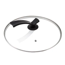 Durchmesser 32 CM Wok Deckel Freistehende Pfanne Deckel 12,6 Zoll Runde Chef Pan Deckel mit Kunststoffgriff Wok abdeckung
