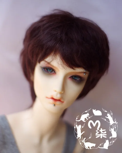M7-bjd красный и коричневый парик для кукол 8-9 дюймов 7-8 6-7 1/3 1/4 1/6 SD MSD YOSD | Игрушки