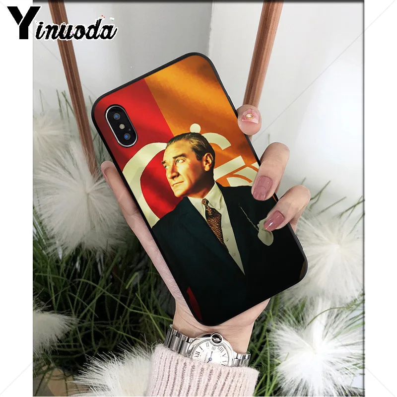 Yinuoda Турция Galatasaray SK Mustafa Kemal Ataturk силиконовый мягкий ТПУ чехол для телефона для iPhone 8 7 6 6S Plus X XS MAX 5 5S SE XR