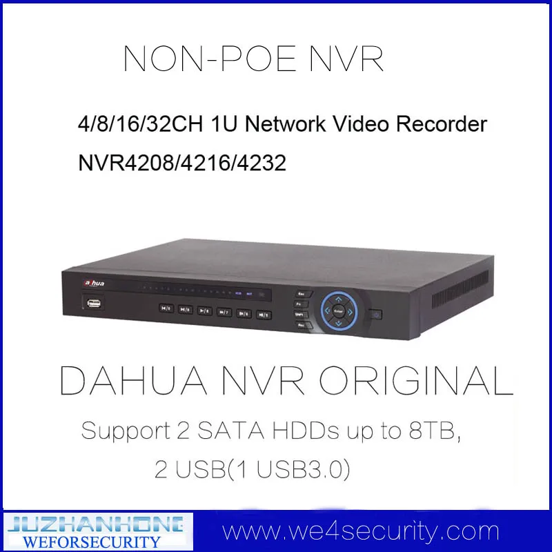 Hot Sale Dahua NVR 8CH 16CH 32CH DHI-NVR4208 DHI-NVR4216 DHI-NVR4232 ONVIF HDMI 2 SATA Supports Up To 8TB