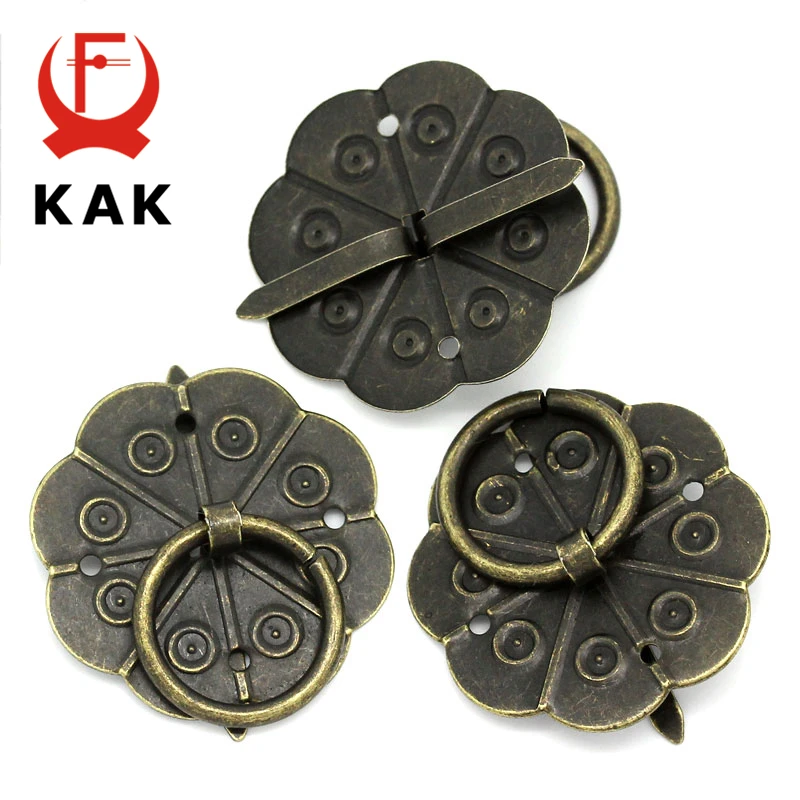 

KAK 20pcs Classical Bronze Tone Quincunx Drawer Cabinet Desk Door Pull Box Handle Knobs Furniture Handles Hardware With Screws
