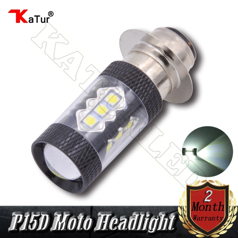 

1pcs 900 Lumens 80W P15D Motorcycle Headlight DRL Fog Light Lamp Bulbs Projector Lens Led Motorbike Daytime Running Driving Lamp