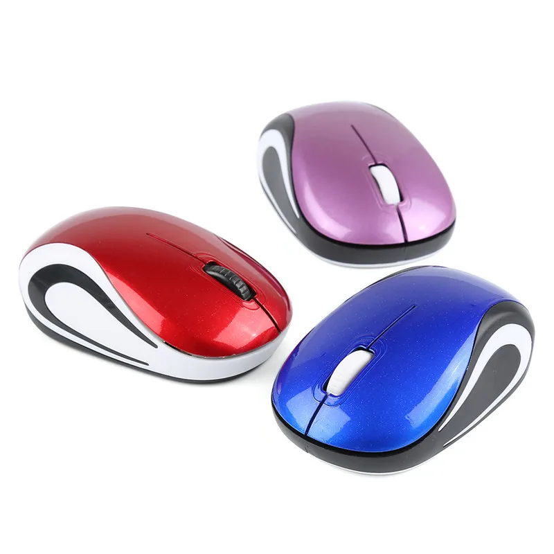 Беспроводная мышь Slient 3 кнопки компьютерная мышь 2000 dpi Игровые мыши 2,4G оптическая цветная мышь для геймера