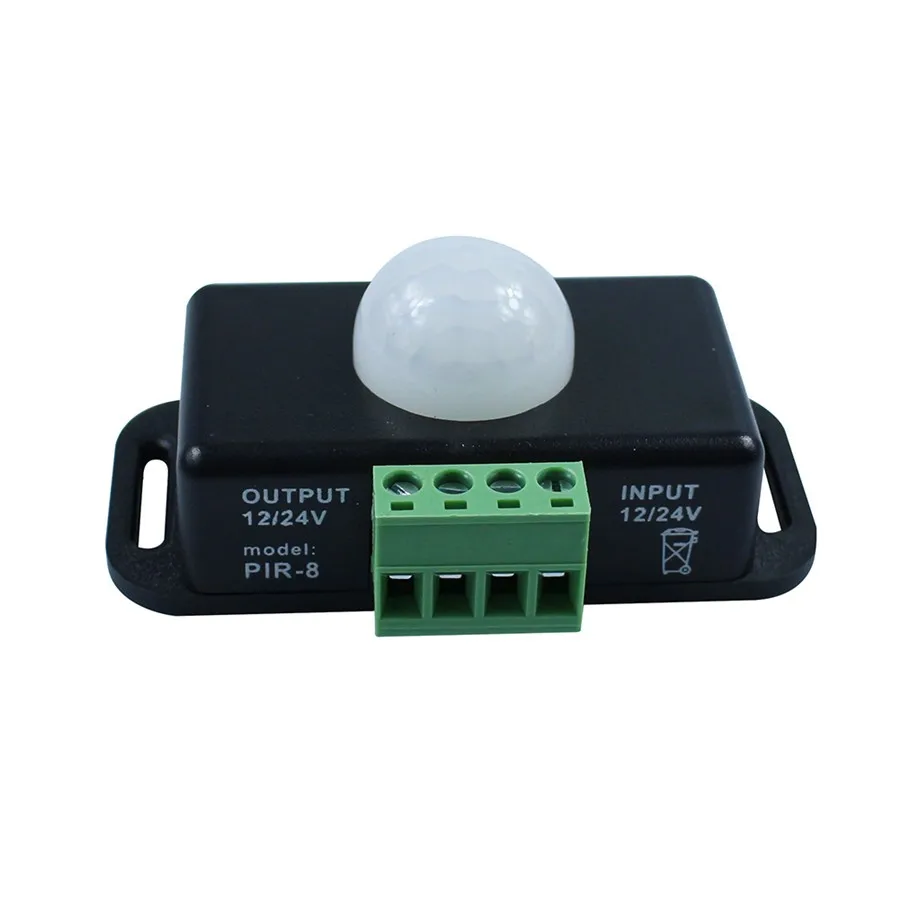 

12V 24V Body Infrared PIR Sensor LED Dimmer Switch Motion Timer Function Sign Control PIR8 Cotroller LED Strip Tape Lights