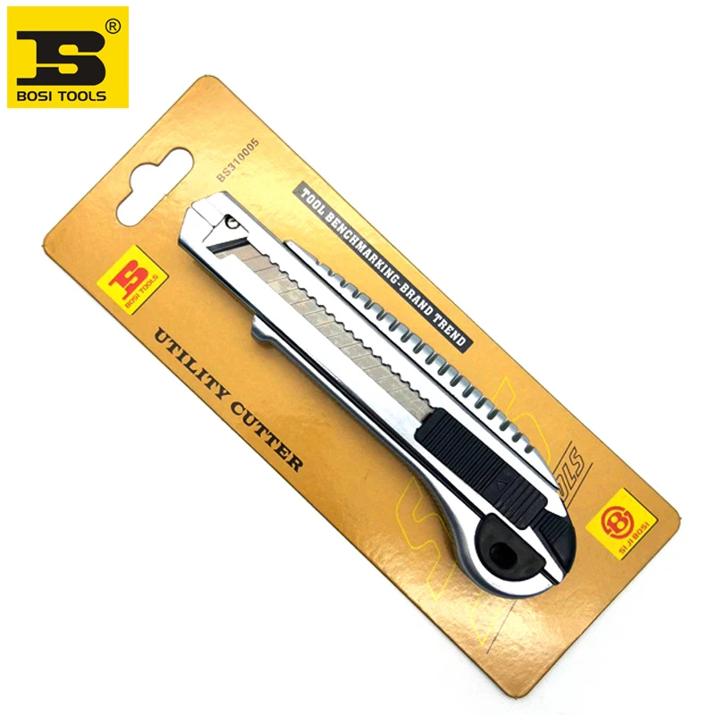 

wholesale BOSI fast fixed point snap off blade utility knife cutter with 5-blade