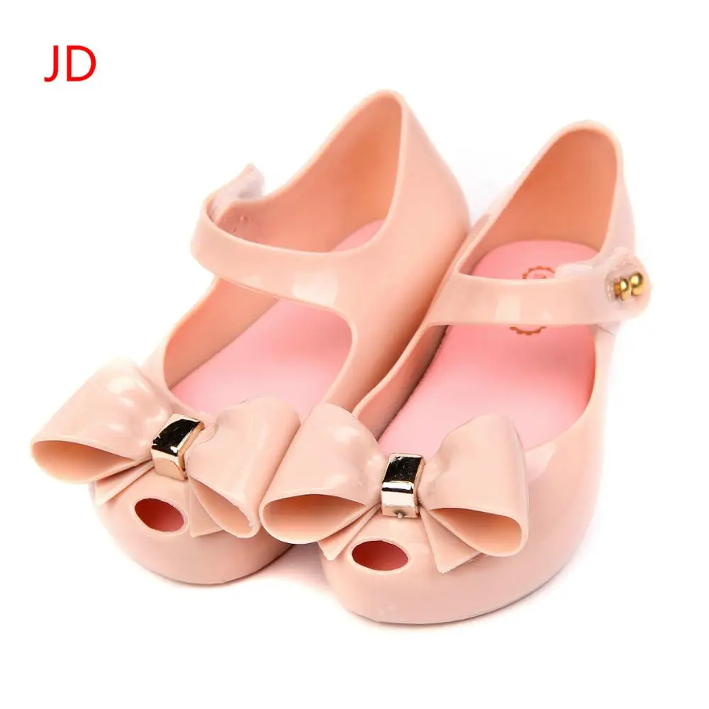 

Girls Shoe Girls Jelly Sandals Cloth Bow Antiskid Children Sandals Meli Bow Jelly Princess Shoes 13-18CM