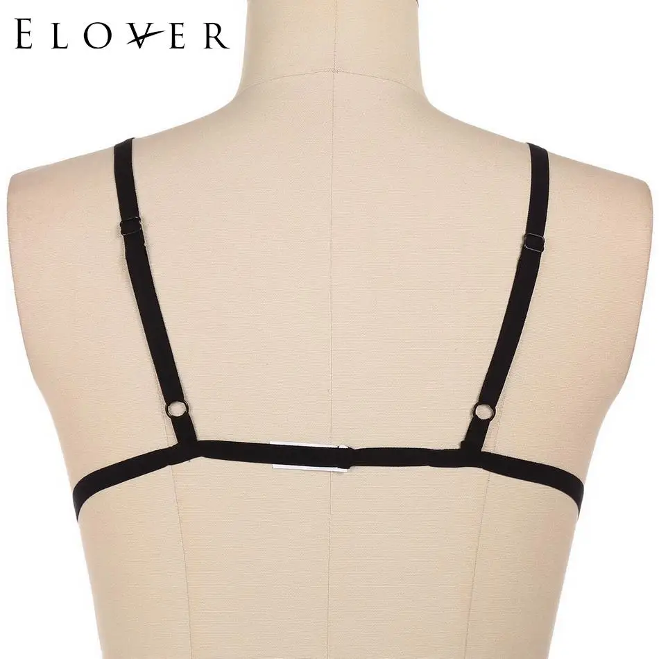 Elover Women's Erotic Lingerie Women Bandage Bra Adjustable Elastic Sexy Bralette Cupless Bustier Strap Open Bra Sexy Lingerie