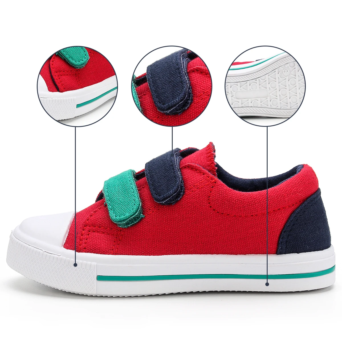 KushyShoo/кроссовки для малышей; мягкая спортивная обувь для девочек; красная Детская обувь с двойным крючком; кроссовки для мальчиков; парусиновая обувь для детей