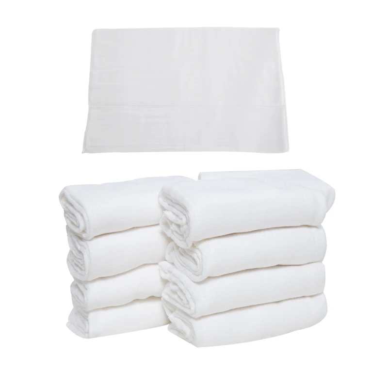 

5 Pieces Baby Diapers Birdseye 100% Cotton Cloth Diapers Baby Washable And Reusable Diapers Three Layer Cotton Diapers 50X36Cm