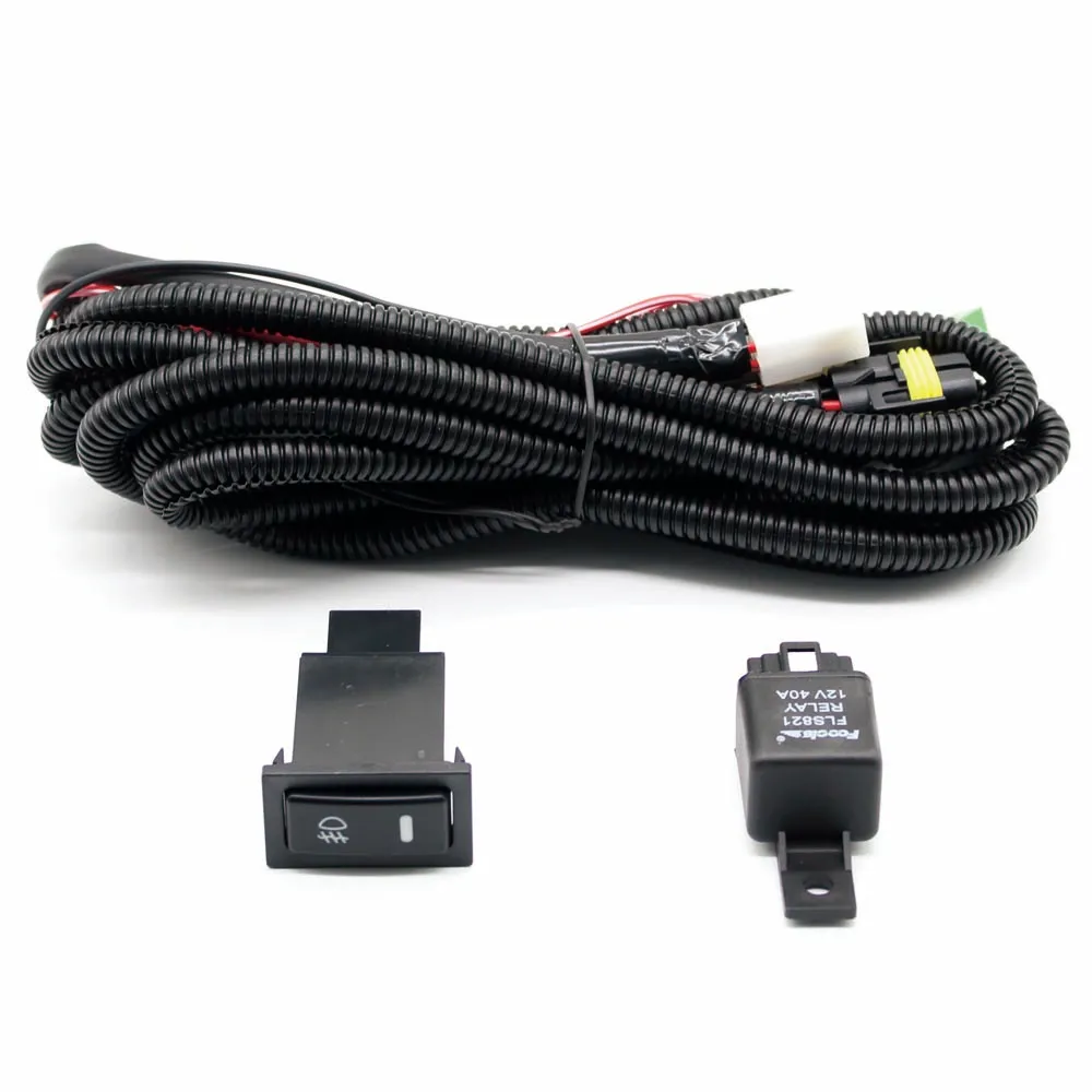 

Wiring Harness Sockets Wire+Switch w/ LED indicators for Fog Light Lamp for Nissan Tiida for Nissan Latio Versa for Dodge Trazo