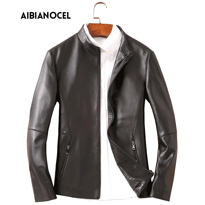 Genuine Leather Coat Leather Jacket Men Internal Cotton Jacket Mens Genuine Leather Warm jaqueta de couro mascul
