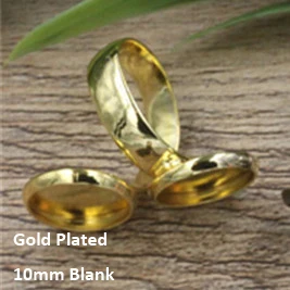 10mm Gold 5 шт., посеребренные двойные Пустые Настройки, Открытое кольцо, регулируемое кольцо, кабошон, основание лотков, ободок, 12 мм, стеклянный кабошон, сделай сам, установка - Цвет: 10mm Gold