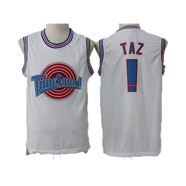 

Space Jam TuneSquad Basketball Jerseys BUGS#1 DUCK#2 LOLA#10 MURRAY#22 JORDAN Jersey 23# TAZ Men Shirt