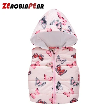 

Baby Clothes Hooded Wool Vest Jacket for Girls Boys Cartoon Print Tops Coat Children Warm Cashmere Vest Outwear 2019 Clothes