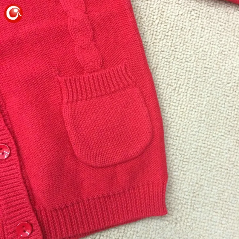 2-5Y Kids Button Cardigan For Boys Baby Girl Fashion Sweater With Pocket Unisex Children\'s Soft Casual Knit Outwear Clothes 2016 (2)