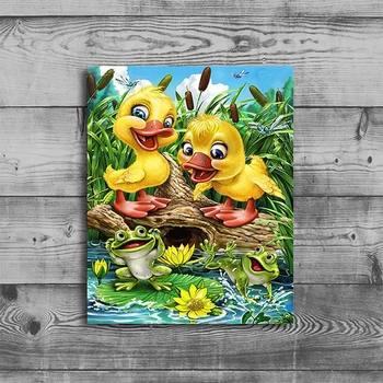 

Diamond Embroidery Duckling Picture 5D Diamond Cross Stitch Crystal Full Diy Diamond Painting Animals Handcrafts Childs Gift