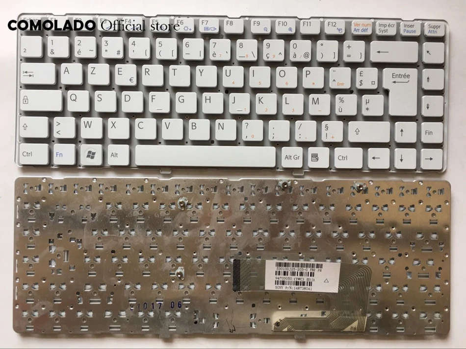 

FR French keyboard For Sony VGN-NW VGN NW series Keyboard white without frame FR Layout