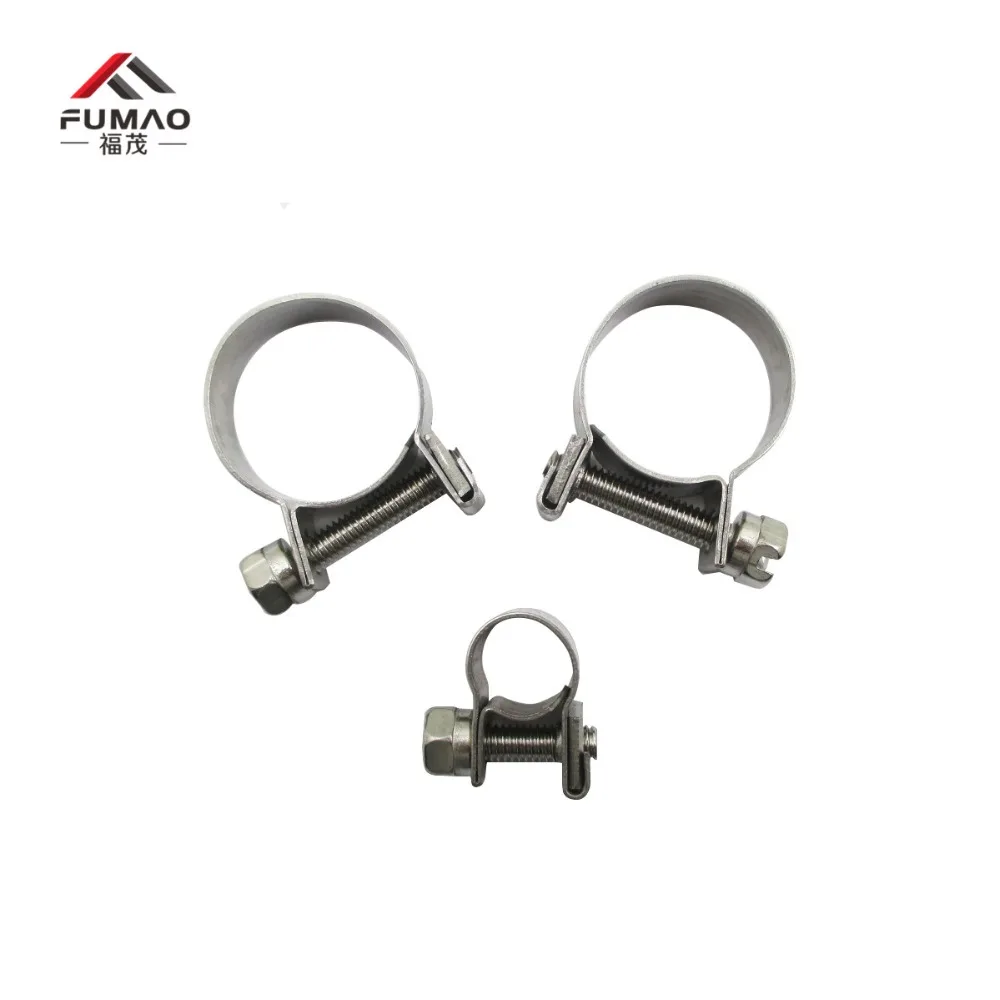

FUMAO 304 Stainless Steel Hose Hoop Pipe Clamp Clip Mini Fuel Line Hose Clip Diesel Petrol Pipe Clamp adjust range 6-33mm