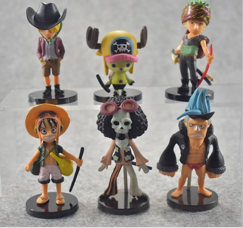 6 шт./партия One Piece 2022 аниме экшн-фигурка Franky luffy Gear Fight Классическая коллекция ПВХ
