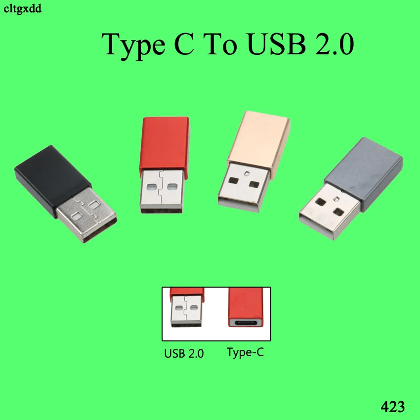 

cltgxdd Type C Adapter USB C Female to USB2.0 Male Converter Type-C OTG Cable for Samsung Galaxy s8 s9 Huawei P20