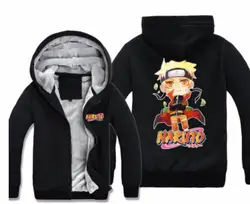 Naruto Shippuden Naruto Uzumaki 2nd толстые зимние флисовая толстовка костюм для косплея, толстовка с капюшоном куртка рубашка на молнии пальто