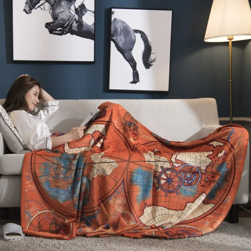 

New European double-layer blanket sofa decorative sofa / bed / aircraft travel blanket RUIYEE multi-function travel blanket