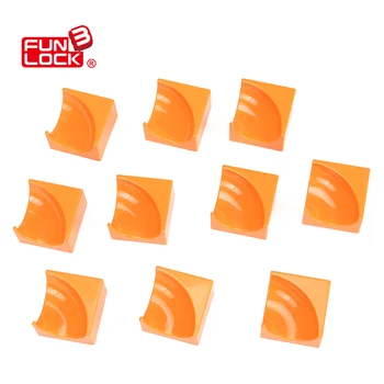 

Funlock Duplo Marble Run 10pcs small 90 degree Assemble Plastic Slide Blocks Parts for Kids