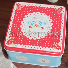 Милая Подарочная коробочка конфеты металлический контейнер закуски Оловянная коробка по распродаже