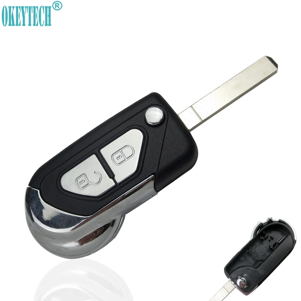 OkeyTech складной сменный Автомобильный Ключ заготовка для Citroen C1 C2 C3 C4 C5 C6 корпус