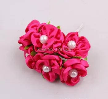 

hand made fabric artificial satin ribbon roses,diy craft bridal bouquet,silk balls,hair clips accessories,decoration for garland