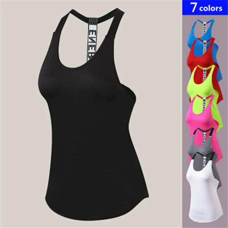 

Hot Sexy Yoga Tops Women 's Sportswear Fitness Sleeveless Sport T Shirt Female Quick Dry Summer Gym Running Jogger Vest for Girl