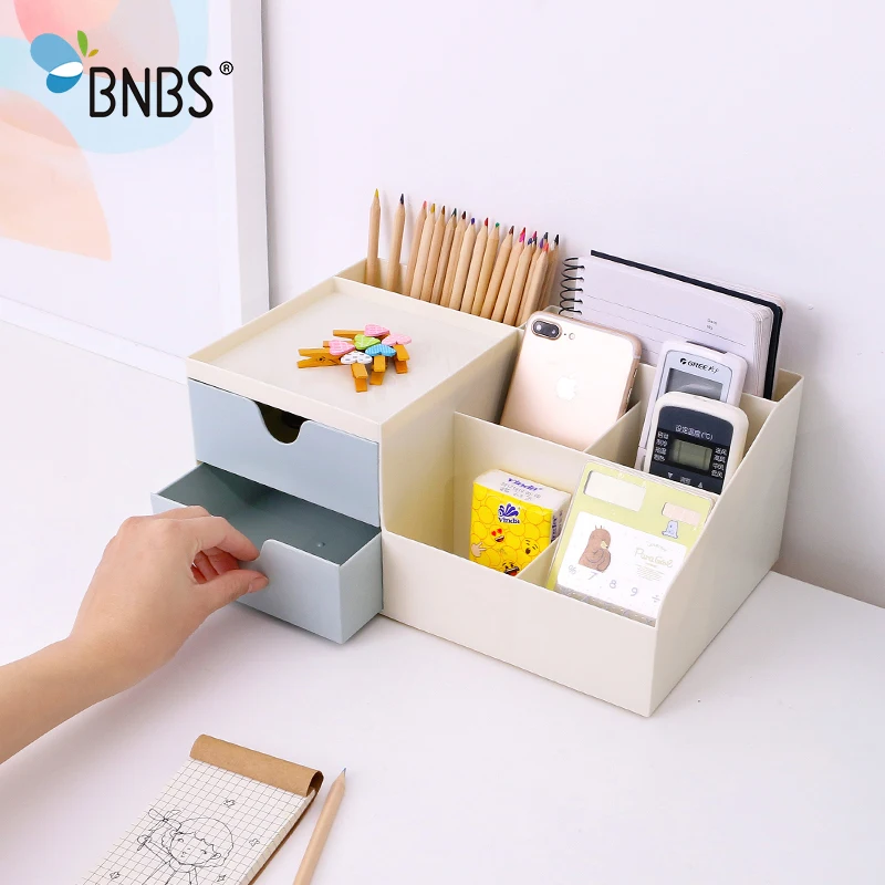 

BNBS Office Multipurpose Desktop Sundries Storage Small Drawer Makeup Lipstick Organizer Box Plastic Jewelry Cosmetic Container