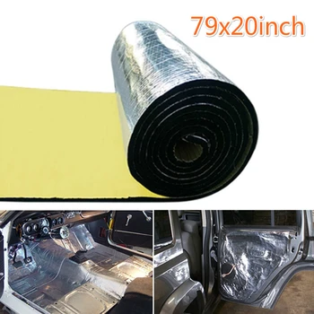

7mm 500x2000mm 79 inchx20inch Auto Car Truck Firewall Roof Heat Sound Deadener Insulation Mat Noise Insulation Wool Car Styling