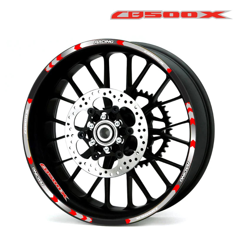 

Hot sell Motorcycle Rim Wheel Decal Accessory Reflective waterproof Sticker for Honda CB500F CB500X