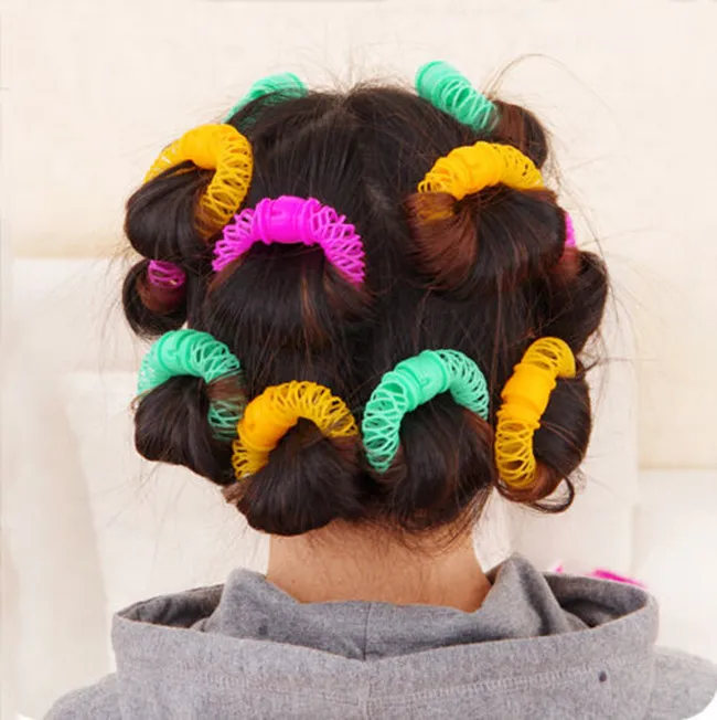 

8 pcs Small size 6.5 cm New Hair Styling Roller Hairdress Magic Bendy Curler Spiral Curls DIY Hair Tools Accessory