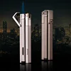 Torch Turbo Lighter Compact Jet Butane Lighter Gas Cigarette 1300 C Fire Windproof Stripe Pipe Cigar Lighter No Gas ► Photo 3/6