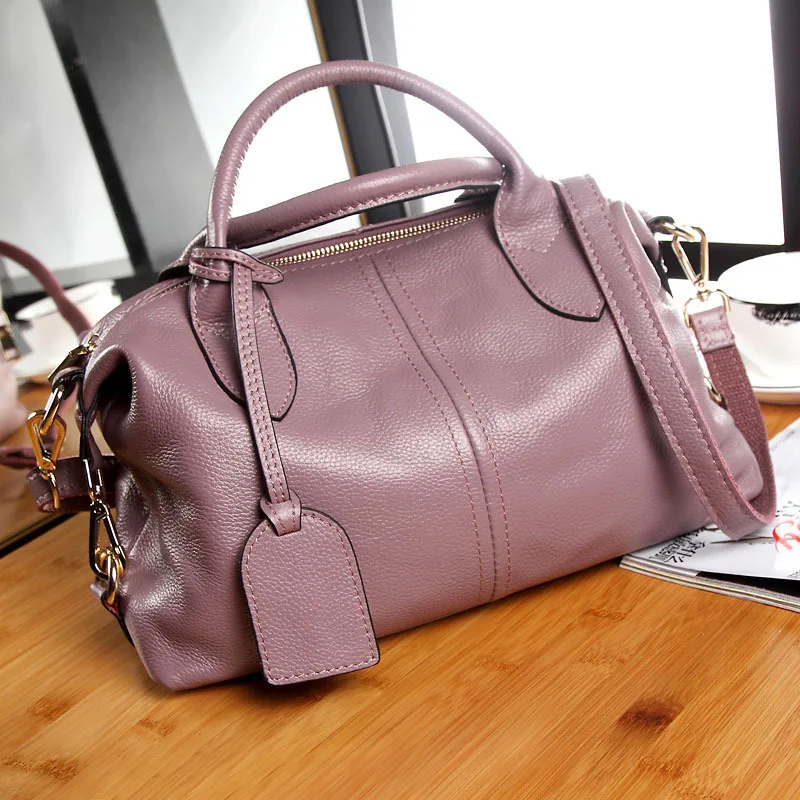 

2018 Occident New Style Cow Leather Fashion Women's Handbags Genuine Leather Bosten Casual Crossbody Bags