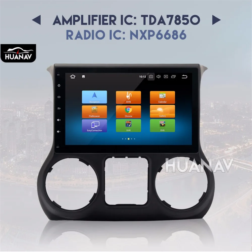 Excellent Car radio player car GPS navigation for Jeep Wrangler 2011-2016 2 din car radio gps Android 8.0 10.2
