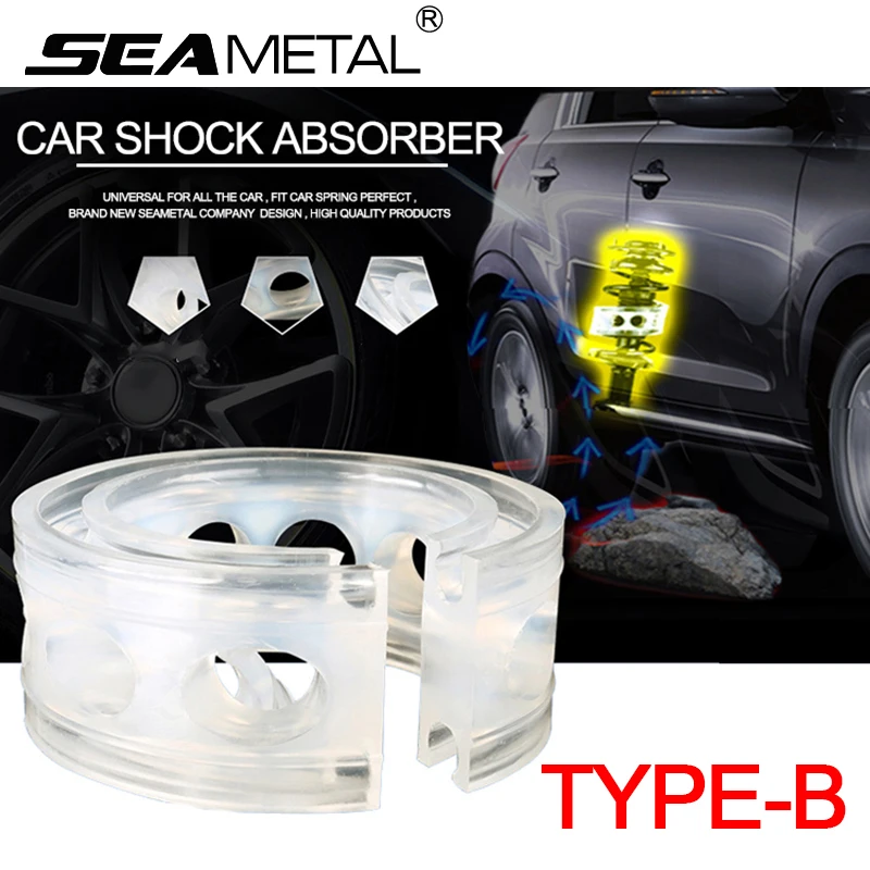 

Car Shock Absorber Spring Bumper Power B Type Cushion Buffer Auto Springs Auto-buffer Bumpers Universal For The Car In 2Pcs Man