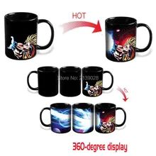 Dragon Ball Z Goku Heat Reactive Mug Coffee Cup Kamehameha Super Saiyan Color Changing Heat Change Ceramic Caneca Novelty Gift