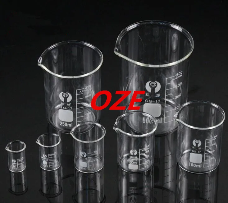 1 шт 5 мл-5000 мл низкой формы стакан из боросиликатного стекла для химической лаборатории утолщенный