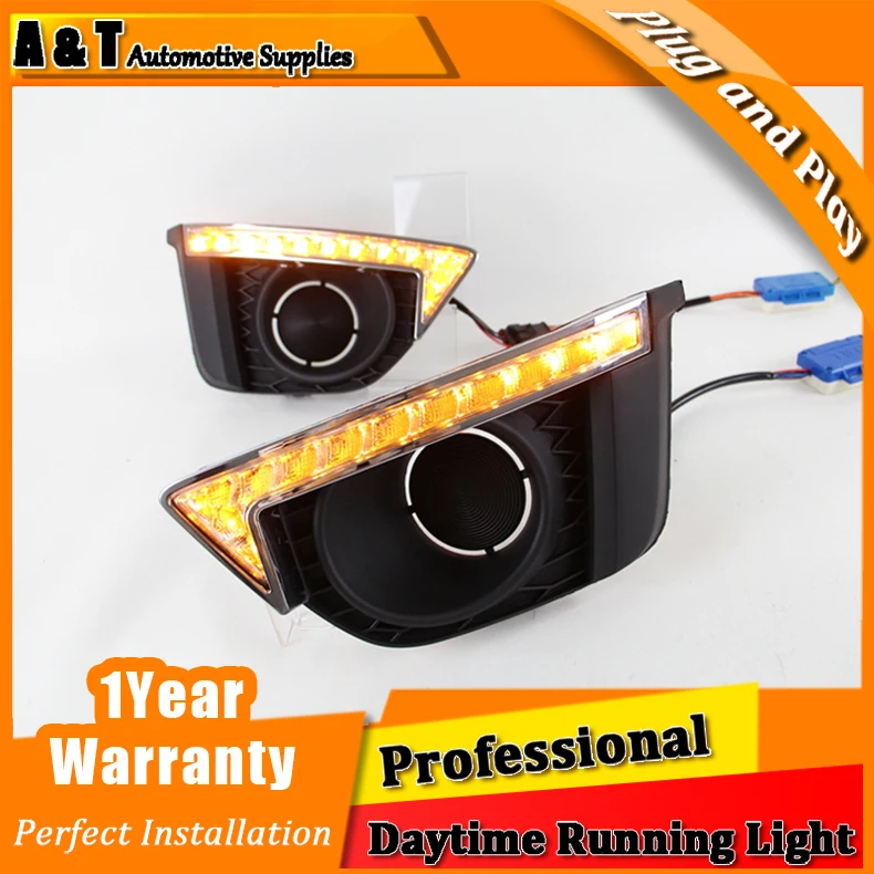 

Car styling For Honda FIT LED DRL "bucktooth" model High brightness guide LED DRL led fog lamps daytime running lights
